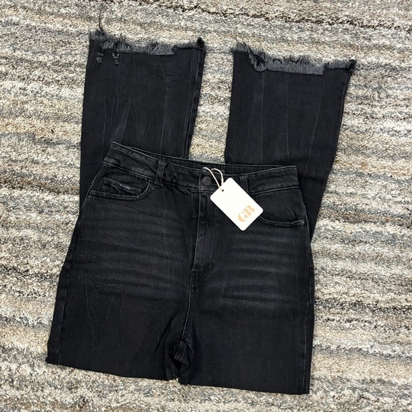 GB High Rise Distressed Bootcut Jeans Sz 5 Junior NWT | High Rise Bootcut Jeans- - Picture 1 of 12